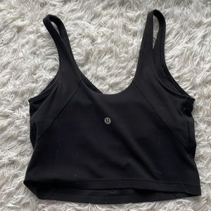 lululemon align tank black size 6 padding removed